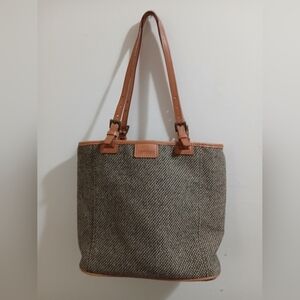 90's Vintage Hartmann Tweed Leather Shoulder Bag 10×12